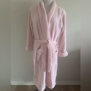 Lands' End Pink Women's Robe with L Embroidery
